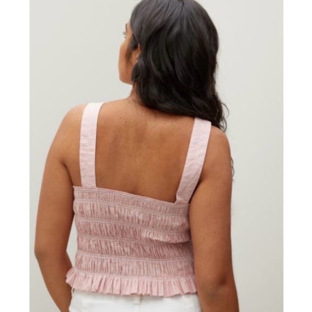 Everlane Smocked Cami Tank in Sedona Mini Check - Picture 2 of 11